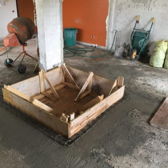 Porporano (PR) Apertura foro solaio