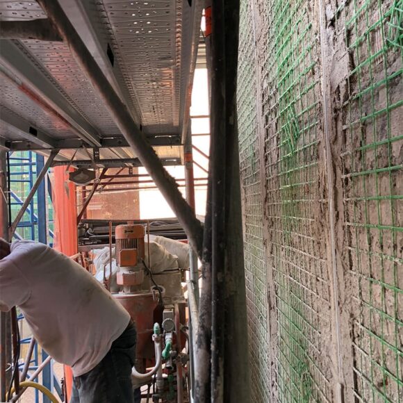 Strada Montanara (PR) Realizzazione di intonaco armato
